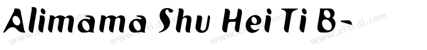 Alimama Shu Hei Ti B字体转换
